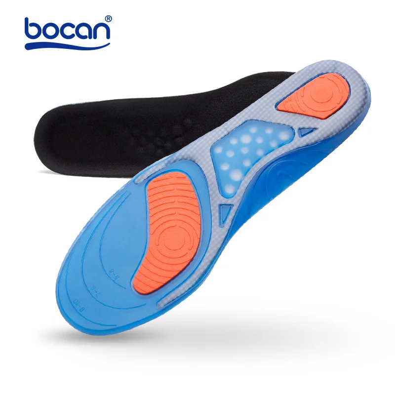 Bocan Gel insoles 1 pair Top Quality Inserts Comfortable Shoe Insoles shock absorption insole for men and women