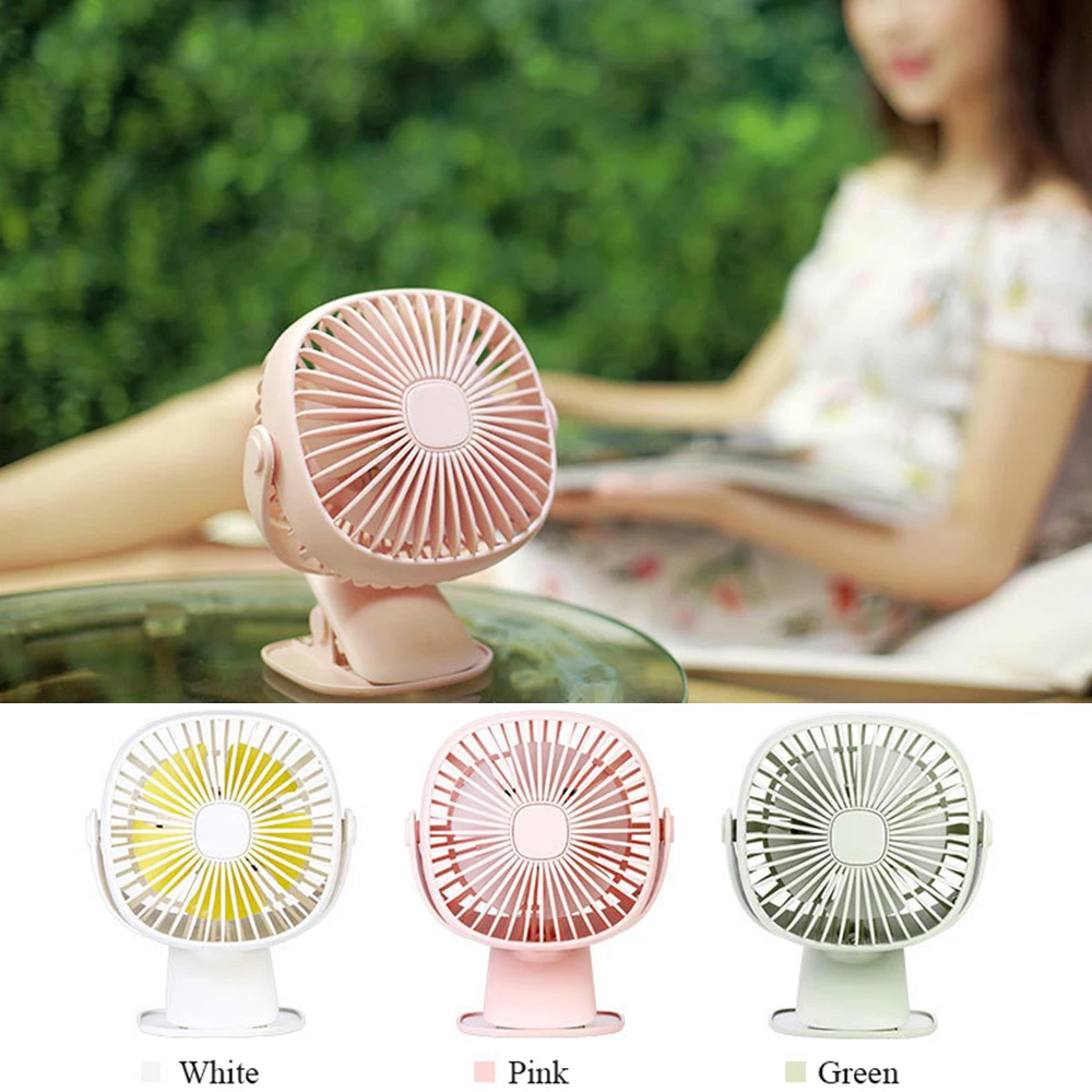 Mini USB Rechargeable Air Cooling Fan Clip Desk Fan Dual Use Home Student Dormitory Bedside Portable Desktop Office Fan