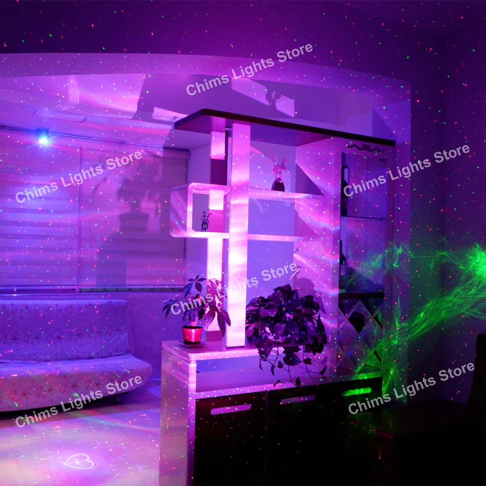 Chims Remote Water Galaxy Effect Full RG Stage Laser Light Color RGB LED Light Fiesta Stage Xmas Party Meteor Shower LL-100RG