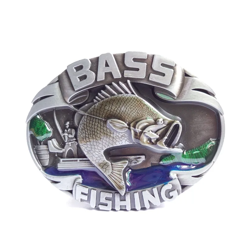 T-DISOM Fashion Bass Fish Belt Buckle New Men's Zinc Alloy metal Belt Buckles Suit For Belt Drop Shipping