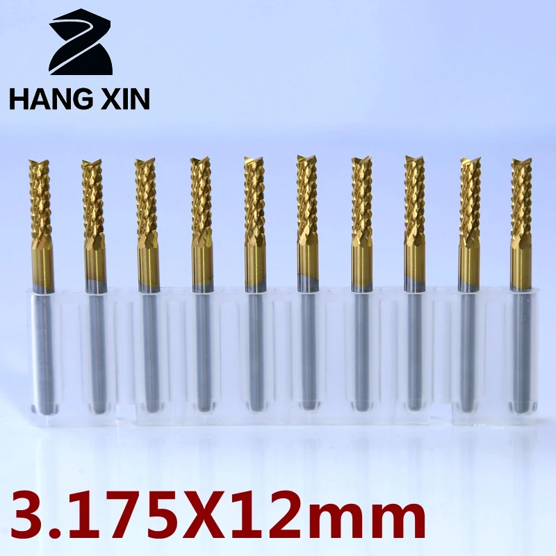 3.175mm*17mm  Tungsten carbide cnc PCB cutter  End mill   Corn cutter  CNC router Rotary Burst Set Corn Cutter PCB Router