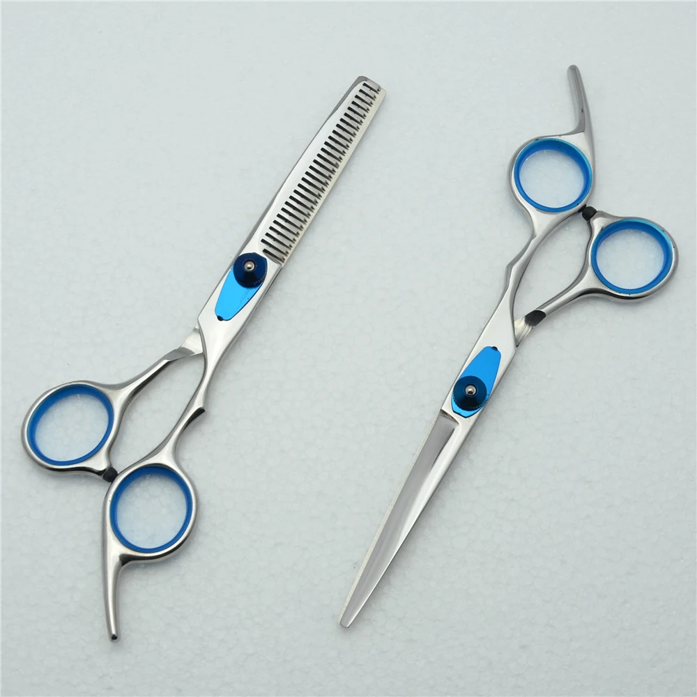 1003C 6'' Customized Brand TOP GRADE Hairdressing Scissors 62HRC Bang Cut Barbers Cutting Scissors Thinning Shears Hair Scissors