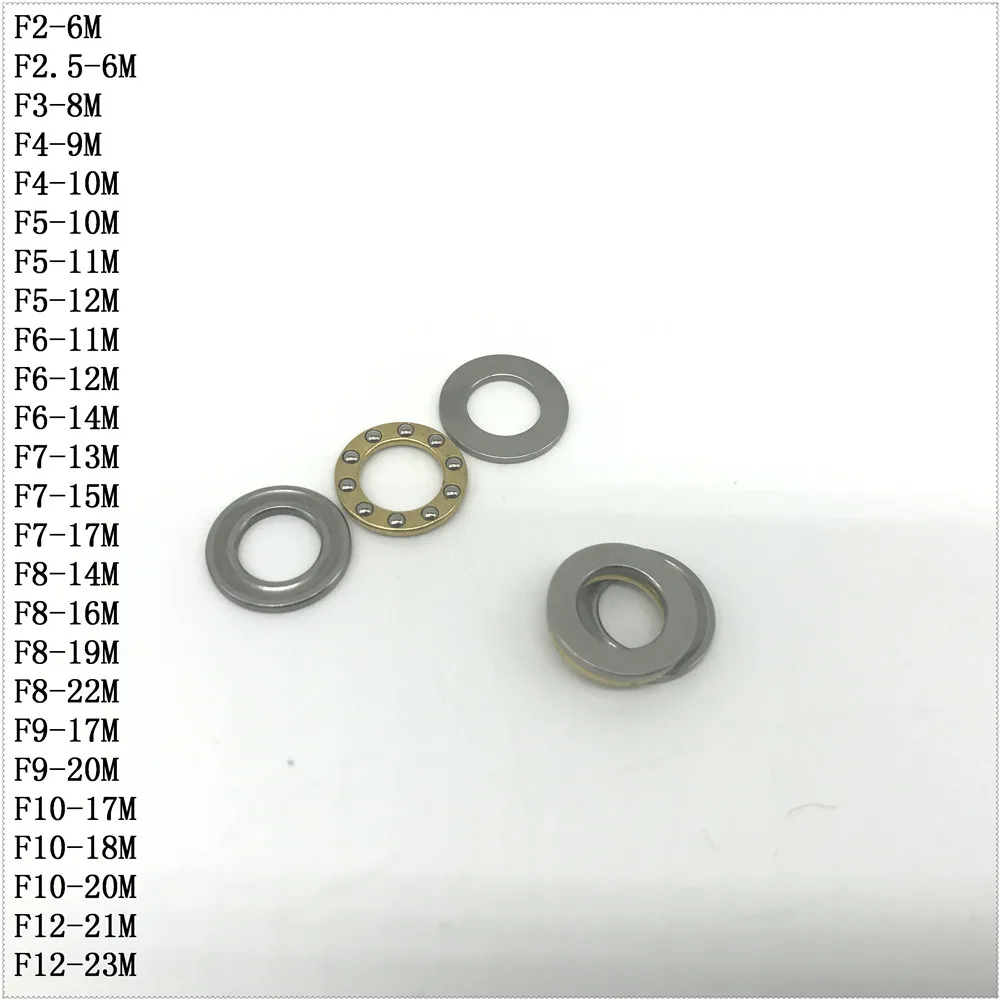5 Pz/lotto F2-6M F2.5-6M F3-6M F3-7M F3-8M F4-9M F5-10M F5-11M F5-12M F6-12M F6-14M F7-13M F7-15M F8-16M Assiali a Sfere di Spinta Cuscinetto