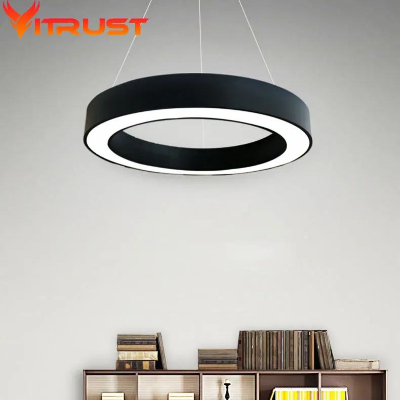 

Fashion iron pendant lamp circle metal pendant lighting morden LED light hang light for living room bedroom three size