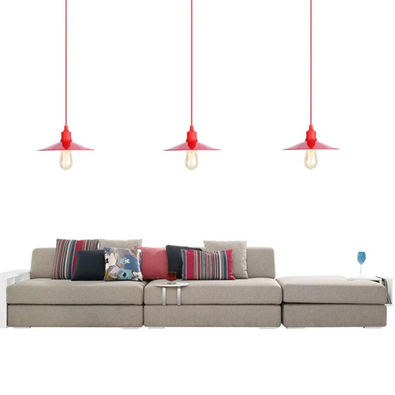 American Rural Nordic Modern Creative E27 Single Head Red Chandelier Lamp Hotel/Restaurant/Bedroom/Living Room Edison AC90-260V