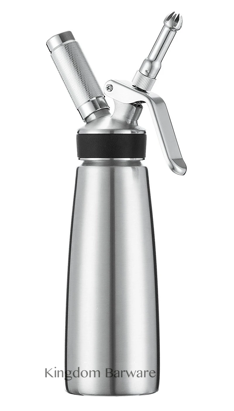 

Whipped Cream Dispenser 100% Stainless Steel - Professional Whipper - 1 Pint Large - Gourmet Set