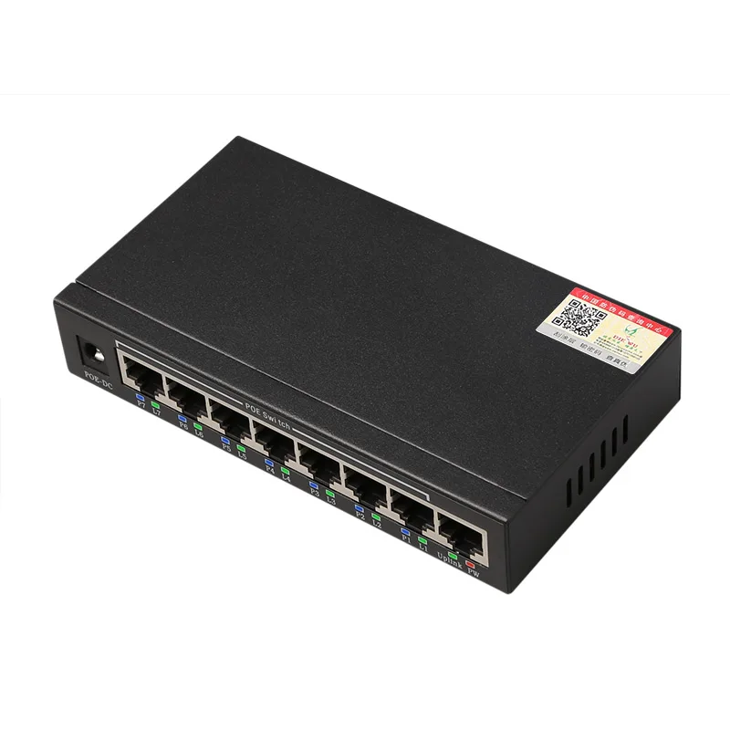 DIEWU 8 Ports RJ45 10/100Mbps POE Network Switch Intelligent Power Supply Ethernet Switch Wireless AP for Monitoring Camera