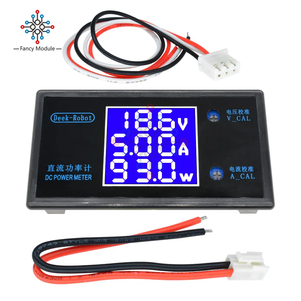 DC0-50V 5A 250W LCD Digital Voltmeter Ammeter Wattmeter Voltage Current Power Meter Volt Detector Tester Monitor 12V 24V 36V