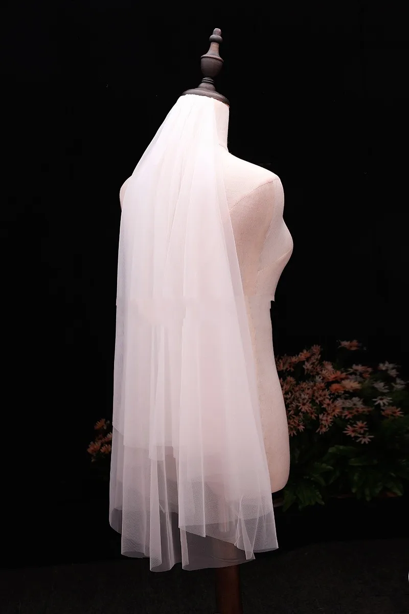 New Arrival In stock wedding accessories 2021 Wedding veil veu de noiva Voile mariage Cheap bridal veil matrimonio