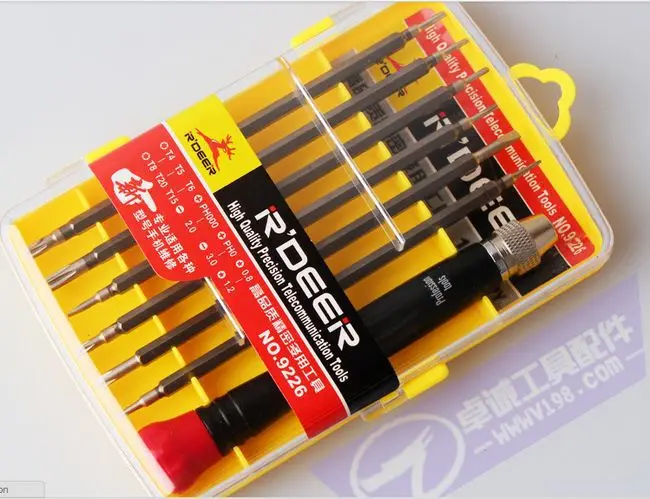 high quality professional 13pcs pentalobe 0.8,1.2 mini precision screwdrivers for iphone samsung mobile open NO.9226