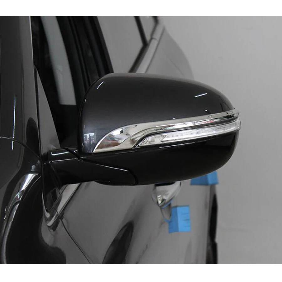 Fit For Kia Sorento 2015 2016 2017 2018 Car Rear View Mirror Decoration Strips Trim Cover Styling Garnish Stickers ABS 2Pcs