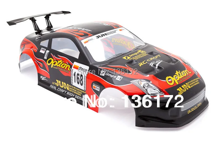 Ewellsold 1/10 RC Car  body shell 1:10 remote control cars shell body 200mm S004B black