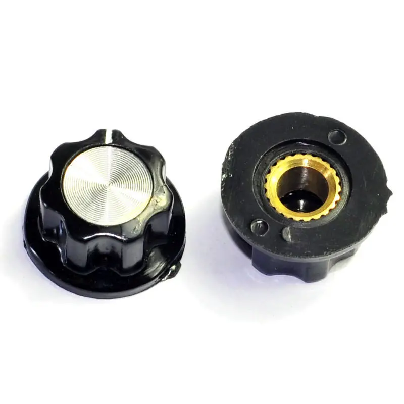 

Wholesale and retail 20pc 20mm Pedal Top skirted black knob Guitar tube Amp JAZZ BASS audio DIY parts free shipping