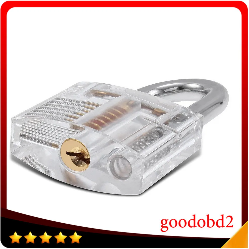 Professional Cutaway Inside View of Practice Cadeado Padlocks Lock Pick Lock Training Trainer Pick for Locksmith with Two Keys