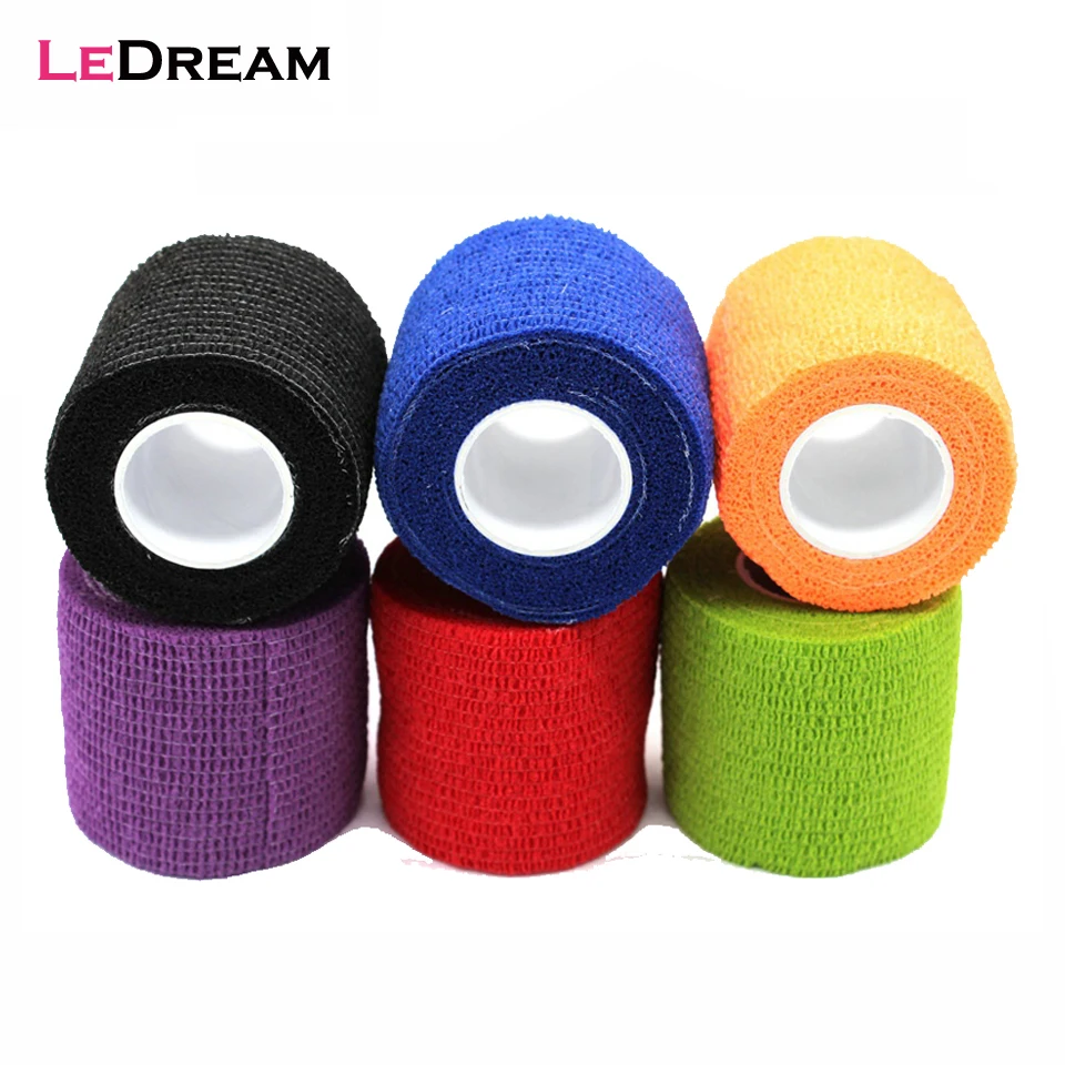 

1 Roll 5*450cm Disposable Self-Adhesive Flex Elastic Bandage Tattoo Handel Grip Tube Wrap Elbow Stick Medical Tape Accessories