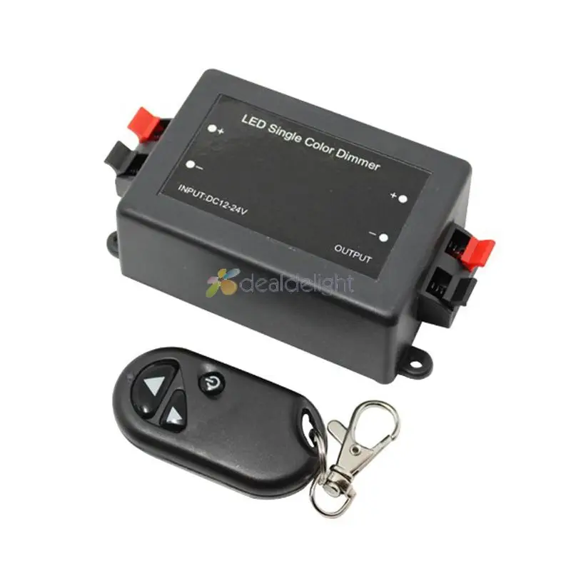 DC12V-24V 8A Single Color LED Dimmer RF 3Keys Wireless Remote Controller Switch For 5050 3528 Single Color LED Strip Light