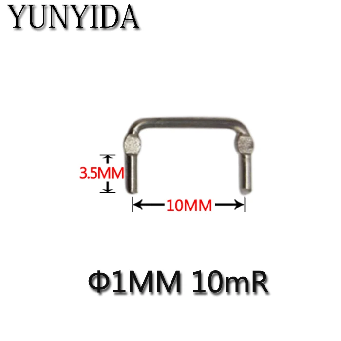 01-11  20pcs  Constantan resistance / sampling resistor 10 milliohms / 0.01R/10mR / pitch 10mm / diameter 1mm