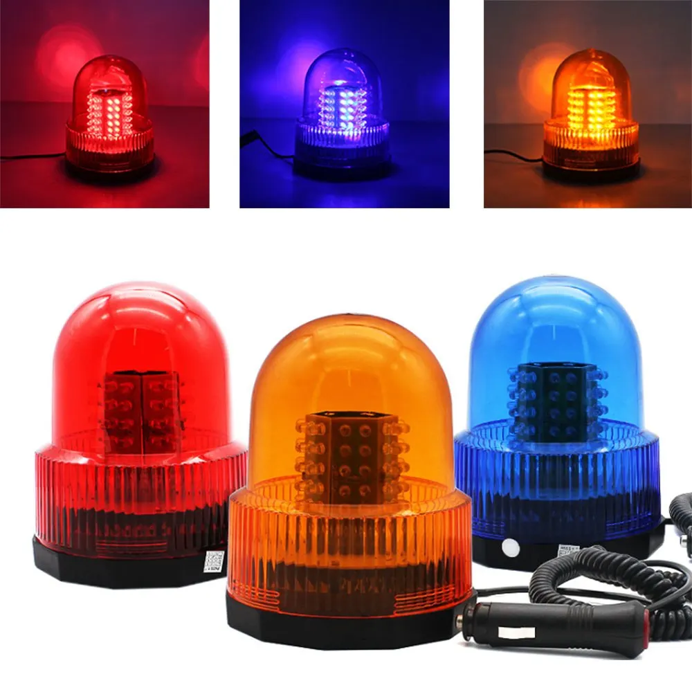 Car Strobe Light Emergency Car Rotating Traffice Indication Car Flash Beacon Light LED Orange Blue Red Flash Car Warning Light