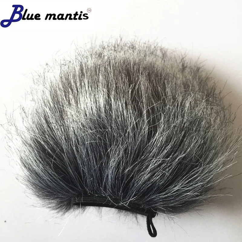 الأزرق MantisOutdoor الاصطناعي الفراء الرياح ميكروفون غطاء إفشل الزجاج كم درع لسوني PCM-D10 الميت القط لسوني PCM-D10