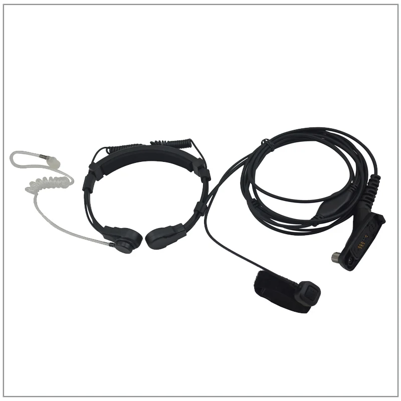 

2-Wire Medium-duty Throat Mic Surveillance kit w/ translucent Tube & Finger PTT for APX7000,XPR6500,XIR P8200,MTP6550,DP4801