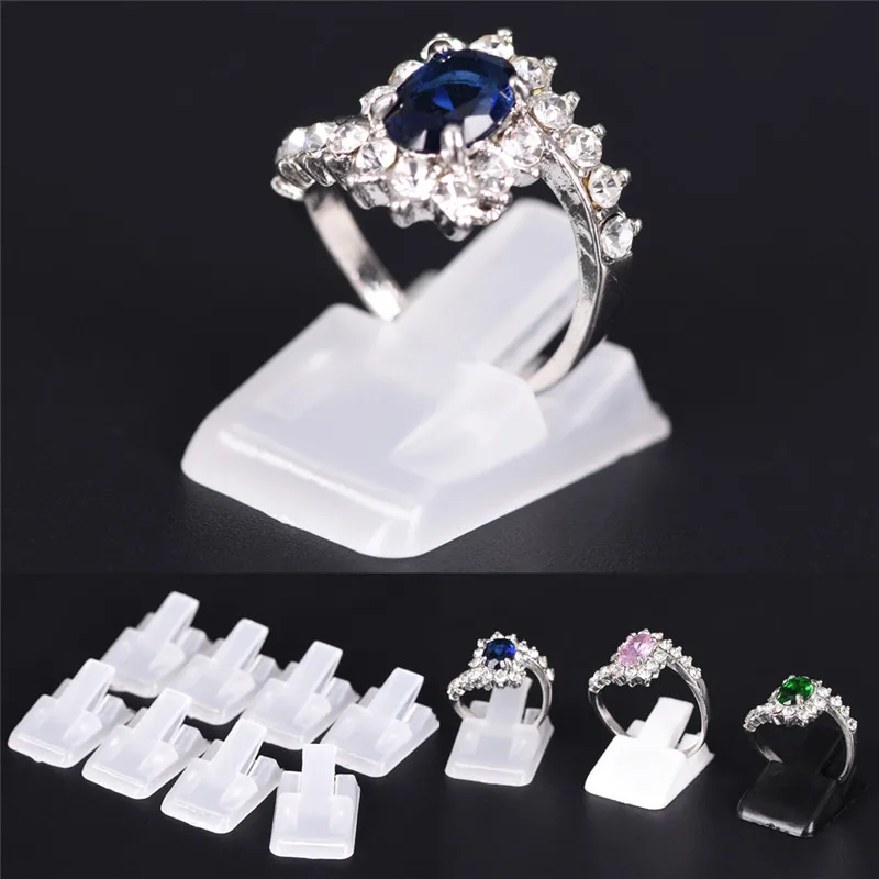 

10pcs/Lot Ring Show Plastic Frosted Jewelry Displays Holder For Ring, Decoration Stand