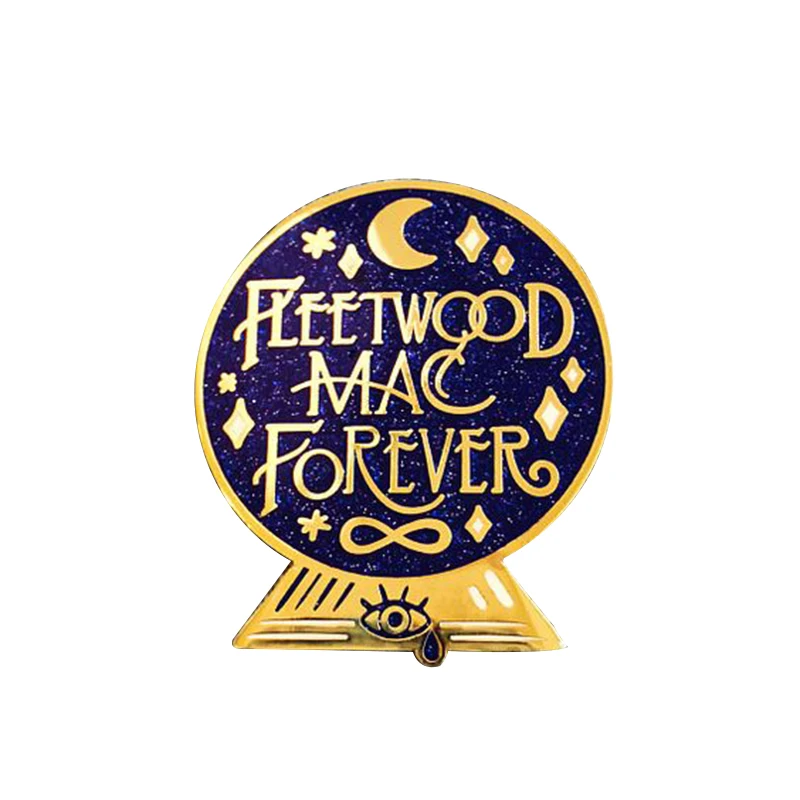 Fleetwood Mac Forever Crystal Ball Hard Enamel Cloisonne Glitter Pin