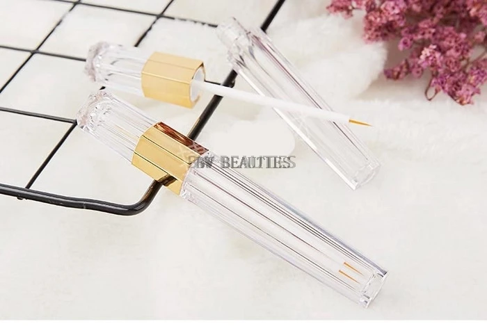 500pcs/lot 3ML Empty Clear Plastic Eyeliner Tube, Beauty Makeup Eyelashes Growth Liquid Refillable Bottle, Cosmetic Containers