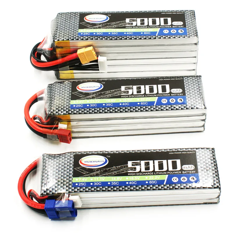 6S 22.2V 5000mAh 60C RC Toy LiPo Battery Li-Po 6S For RC Drone Helicopter Quadcopter Airplane Car Boat RC Lipo Battery Max 120C