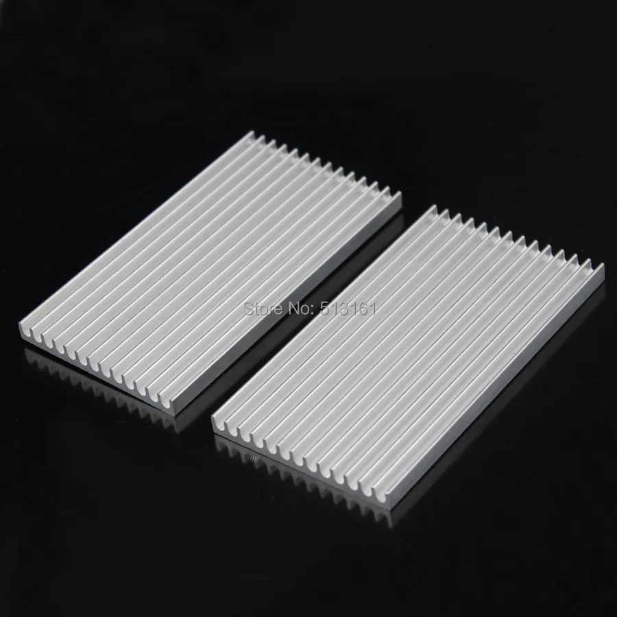 Gdstime-disipador de calor de aluminio, radiador para Chip electrónico LED, refrigeración de RAM, 100x55x6mm, 1 unidad