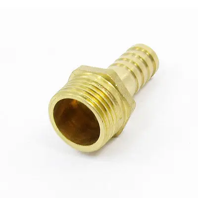 

Gold Tone Brass 1/2" Fuel Gas Hose Barb 12mm Male Thread Coupling Fittings