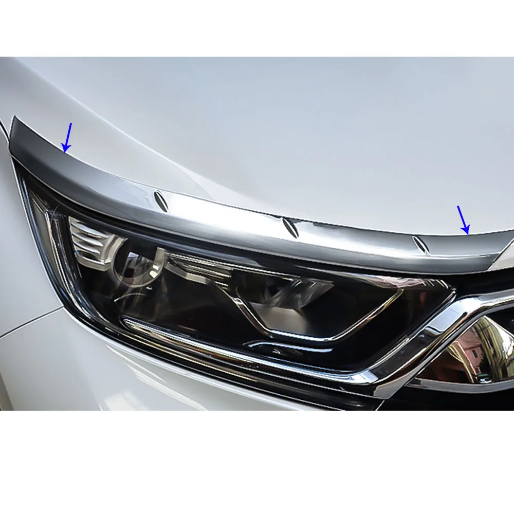سيارة ABS كروم رئيس الجبهة ضوء الحاجب كشافات اغطية الحرس الإطار ملصق مصباح لهوندا CRV CR-V 2017 2018 2019 2020 2021