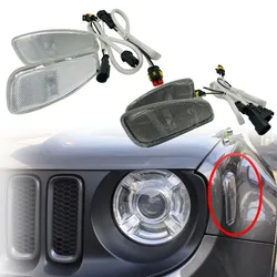 For Jeep Renegade 2014-2017 Side Reflection Warning Turn Signal Light Lamp Front Turn Signals Side Light & Cover