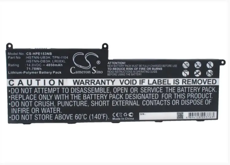 

Cameron Sino4850mAh battery for HP 15-3300 Envy 15-3000 3100 3200 660002-271 660002-541 660152-001 HSTNN-DB3H HSTNN-UB3H LR08XL