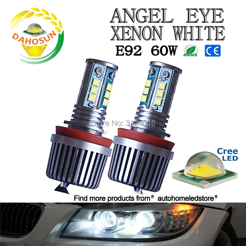 

LED Angel Eyes light E92 H8 20W 40W 60W 80W 120W 160W Kit For E63 E64 E82 E87 E70 X5 E90 E92 M3 E93