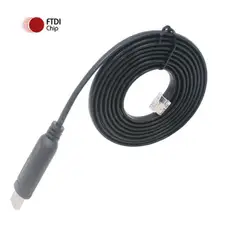 USB to RS232 RJ12 6P6C Network Serial Console Router Adapter Plug Converter Cable With FTDI Chip Support Win10
