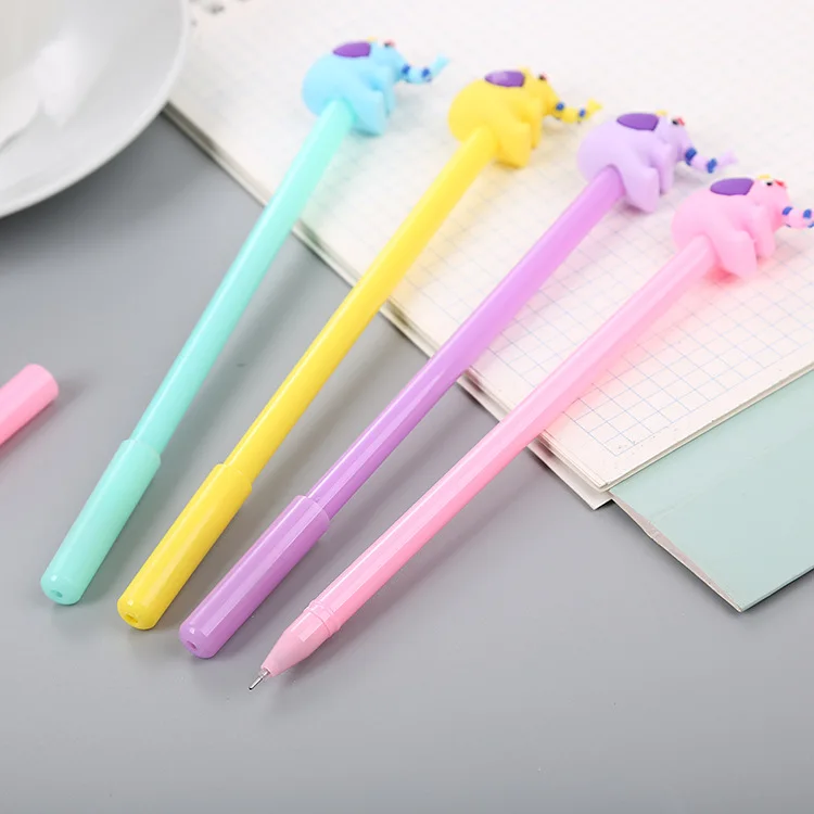 

40 PCs Creative Elephant Neutral Pen Cute Cartoon Learn Stationery Water Office Supplies Signature Pen Kawaii School Supplies