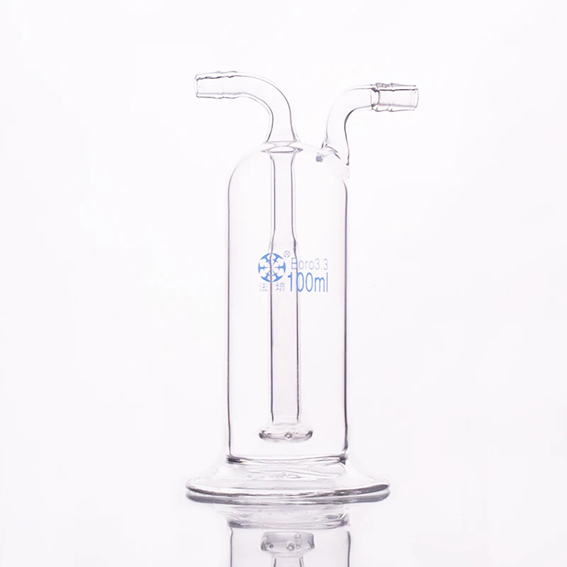 

FAPE Steel gas washing bottle, Capacity 100mL, Lab Glass Gas Washing Bottle steel, Shisha hookah, Borosilicate glass