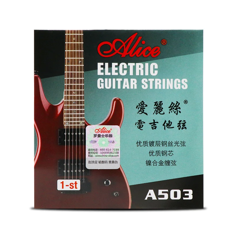 Alice A503 Strings for Electric Guitar Single 1-6 String Nickel Alloy Wound Strings Anti-rust Coating Guitar Accessories