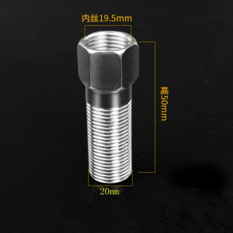 

1pcs 1/2" Male to 1/2" Female BSP Thread 50mm Extension Tube Equal Pipe Fitting 201 Stainless Steel Hose Straight Connector