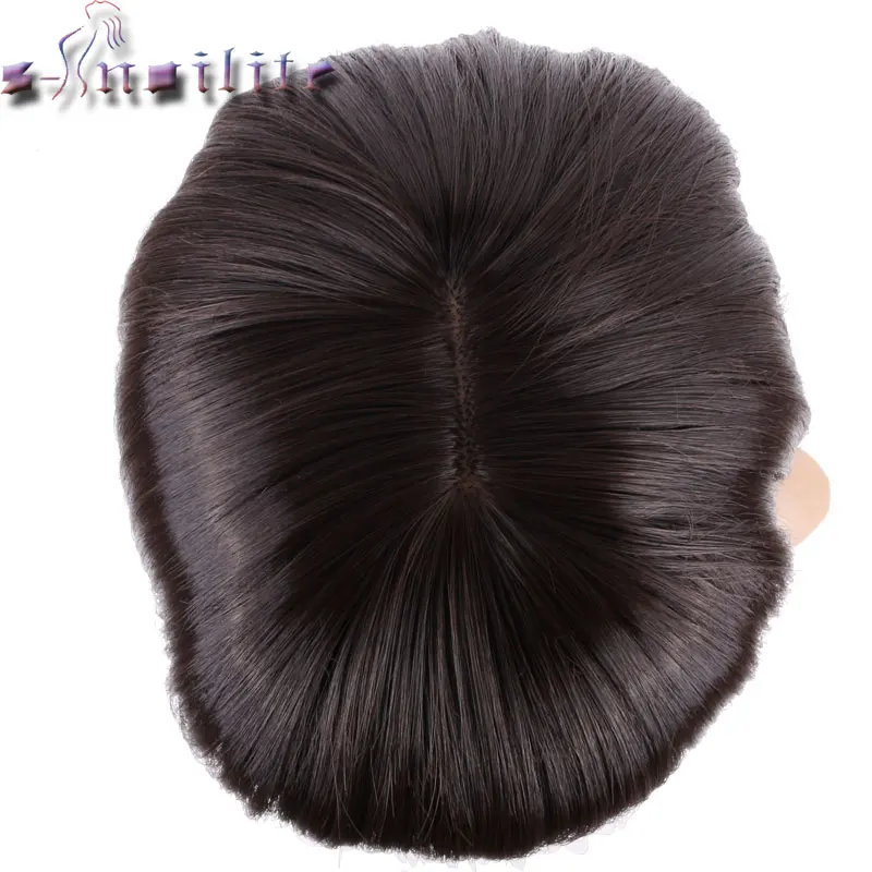 Snoilite gerade synthetische Perücken für afroamerikanische schwarze blonde Frauen, lange braune PianoMixed zweifarbige Perücken mit Pony