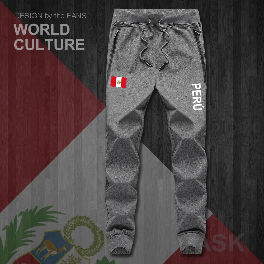 

Peru Peruvian PE PER mens pants joggers jumpsuit sweatpants track sweat fitness fleece tactical casual nation country leggin NEW