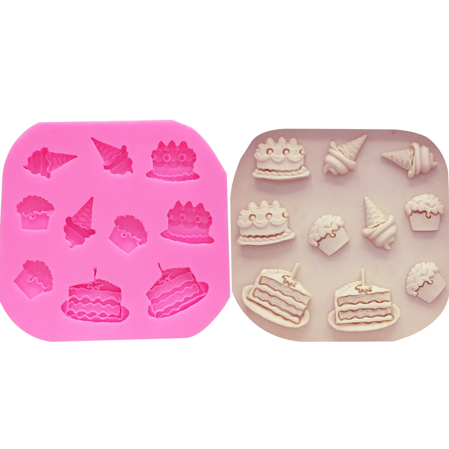 M0372 Cake ice cream shape chocolate molds cooking tools silicon Mould  Fondant Decorating tools