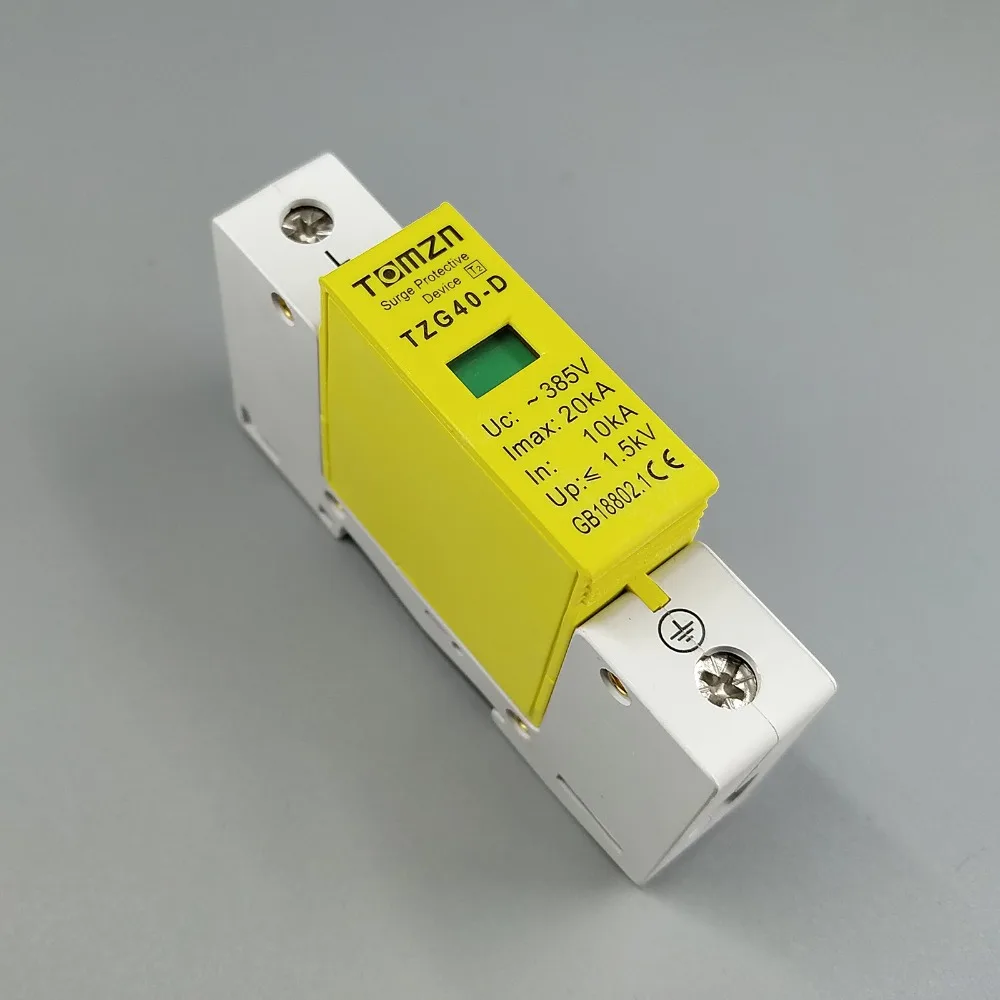 AC SPD 1P 10KA~20KA  D ~385V  House Surge Protector Protection Protective Low-voltage  Arrester Device