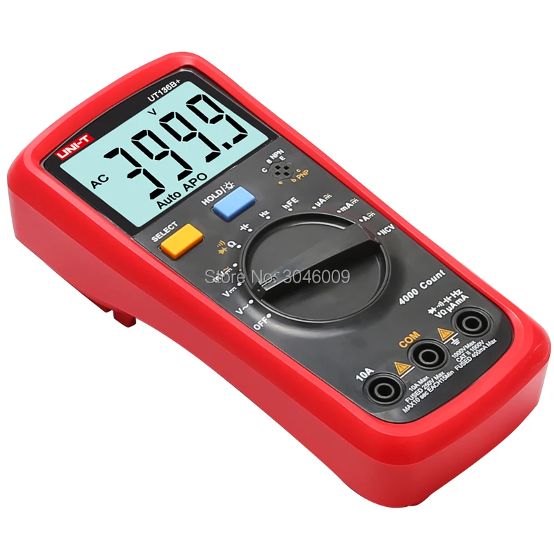 UNI-T UT136B+/UT136C+ Automatic Range Digital Multimeter; Resistor/Capacitor/Frequency/Temperature/HFE/NCV Test