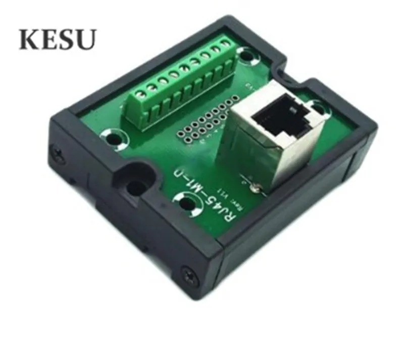 RJ45 Terminal Breakout Network Ethernet 8P8C LAN PCB Board interface adapter DIN Rail Mounting Connector