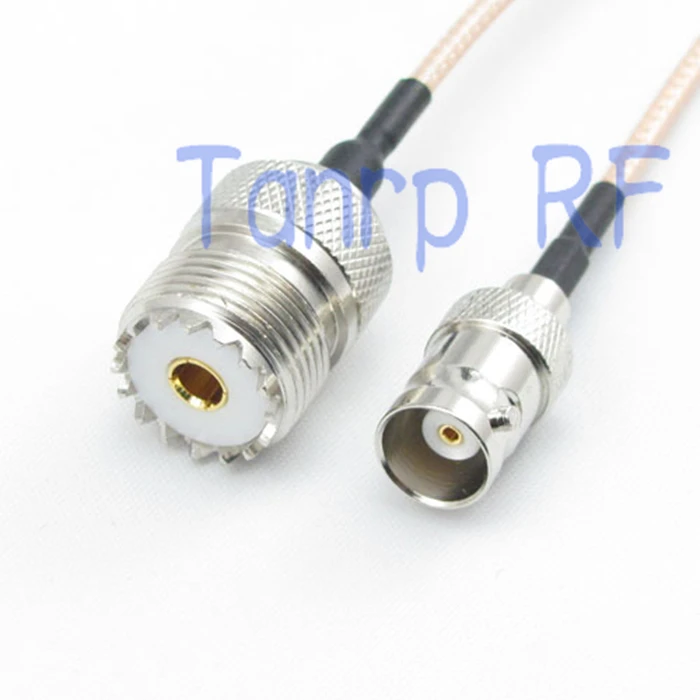 10pcs 15CM Pigtail coaxial jumper cable RG316 extension 6inch UHF female to  BNC female RF adapter connector