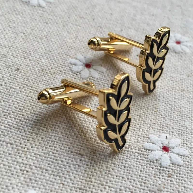 Sprig of Acacia Hiram Abiff Leaf Cufflinks Mason Sleeve Button Keystone Christ Cuff Links Past Master Compass Squared Checkered