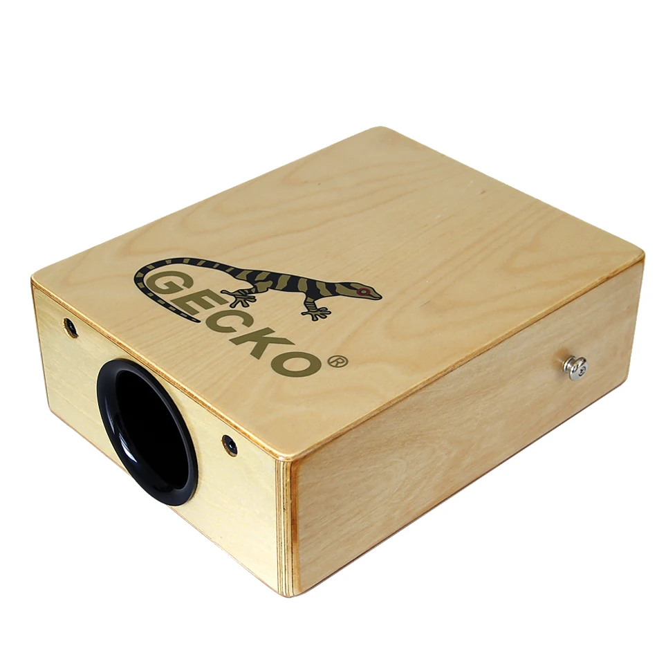 GECKO Cajon C-68 Zebra Wood  Natural  95*230*290mm Wooden Cajon Hand Drum Children Box Drum Persussion Instrument