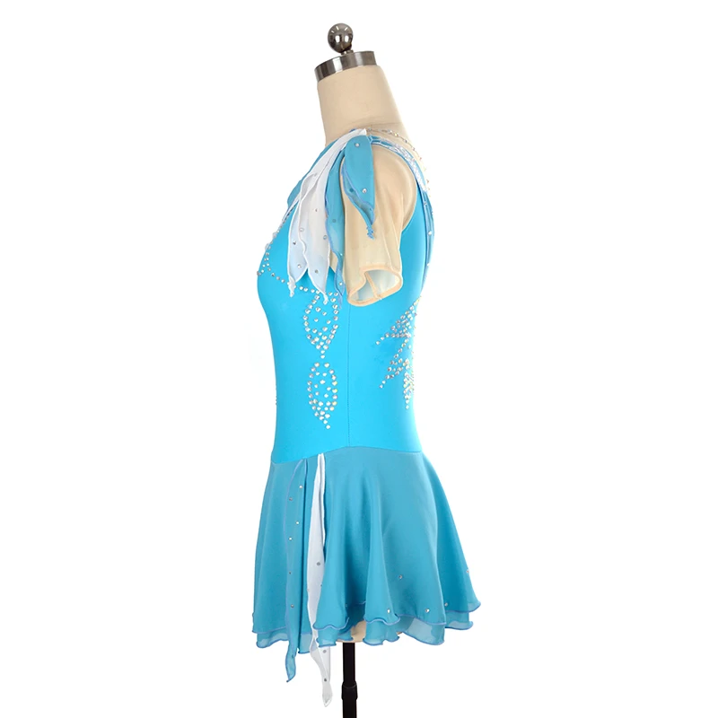 Nasinaya Figure Skating Dress Customization Competition Women's Children's Rhythmic Gymnastics Blue and White Flower Clothing