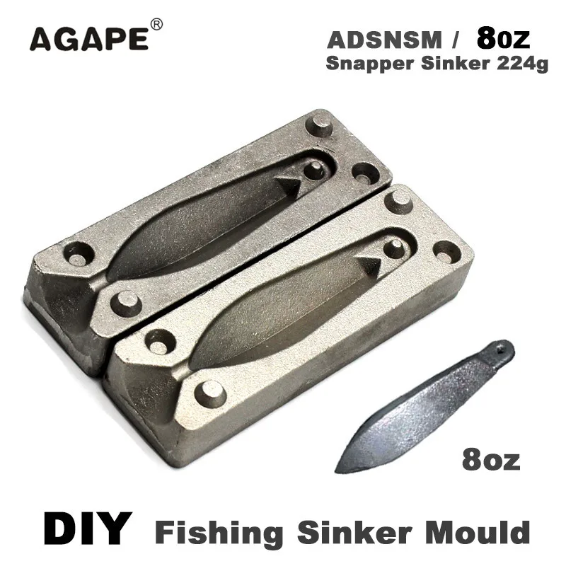 

Agape DIY Carp Fishing Tackle Snapper Sinker Mould ADSNSM/8oz Snapper Sinker 224g 1 Cavities Fishing Accessories Wedkarstwo